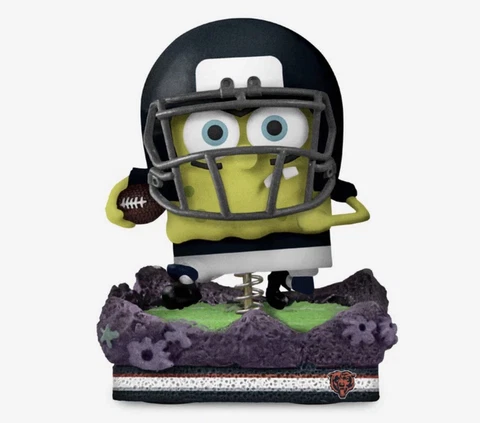 CHICAGO BEARS SPONGEBOB SQUAREPANTS GRIDIRON GREAT BOBBLE FOCO PRESALE NEW Cover