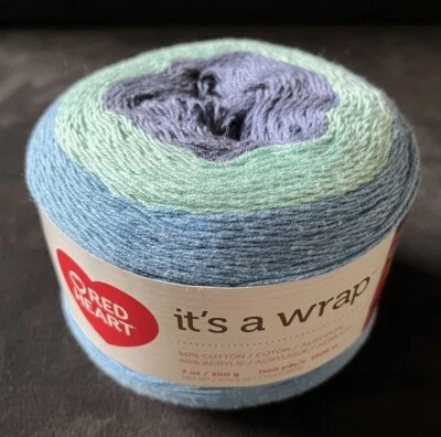 Red Heart It’s A Wrap Yarn DOCUMENTARY Blue Green, 7 oz. - Image 1 of 4
