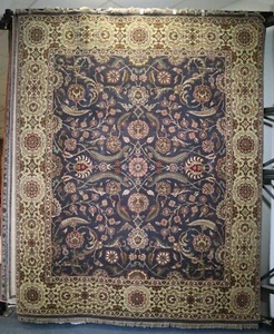 8'2" x 10'1" Colorful Hand Knotted Vegetable Dye Wool Oriental Area Rug - Picture 1 of 8