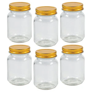 Fun Express Bulk 36 Pieces Mini Mason Favor Jars with Gold Lids - Picture 1 of 1