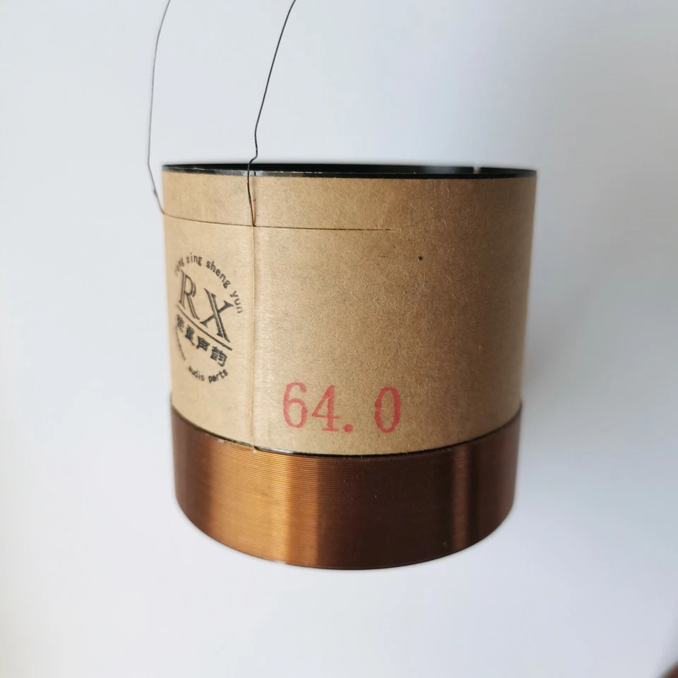 ID: 64mm 8 ohmios 2F bocina bobina de voz esqueleto: altavoz de graves woofer de aluminio negro Foto 1 de 1