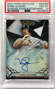 MARK MCGWIRE 2020 Topps Diamond Icons Auto PSA 10 GEM MINT serial #03/10