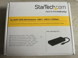 StarTech M.2 SATA USB 3.1 Portable External Enclosure SM21BMU31CI3 - Picture 1 of 2