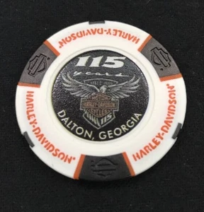 Dalton, Georgia Mountain Creek Harley 115th Anniversary Chip / White & Black - Bild 1 von 2