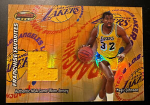 2000-01 Bowmans Best Magic Johnson Franchise Favorites Game Used Patch LA Lakers