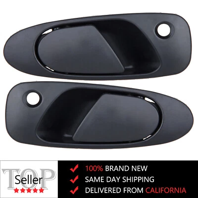 Juego de pares de manijas de puerta exterior izquierda y derecha para 92-95 Honda Civic Del Sol Foto 1 de 4