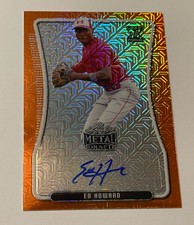 2020 Leaf Metal Draft Ed Howard Auto Orange Mojo RC Cubs /2 SSSP! #BA-EH1 Mint!