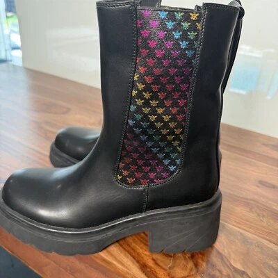 Botas de plataforma Rainbow Chelsea / botas medias para hombre talla 9,5 para mujer 11 Foto 1 de 4