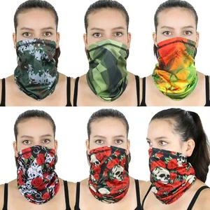NECK GAITER TUBE FACE MASK COVER SCARF BIKER CYCLING SKI SNOOD BANDANA BALACLAVA - Picture 1 of 30