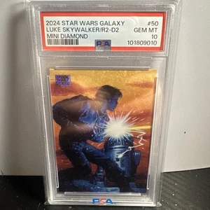 2024 Topps Chrome Star Wars Galaxy Mini Diamond Luke Skywalker R2-D2 PSA 10 GEM - Picture 1 of 2