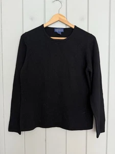 Cashmere by Charter Club Sweater M Medium Black 2-Ply 100% Cashmere Crew Neck - Picture 1 of 5