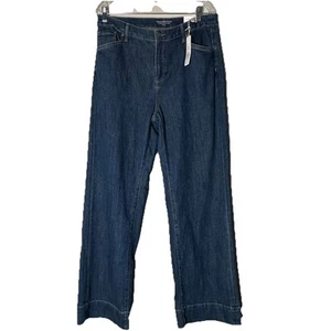 Chico’s Women’s Sz 2/ 12 R High Rise Wide Leg Trouser Denim NWT - Picture 1 of 9