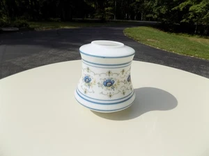 Vintage GWTW Quoizel Abigail Adams blau Blumen Lampenschirm Schrift Swag Decke - Bild 1 von 7