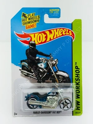 Hot Wheels 2014 SUPER Treasure Hunt HARLEY-DAVIDSON FAT BOY NEW in BLISTER !!! - Image 1 of 2