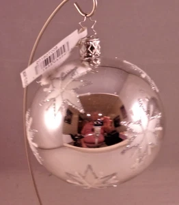 Inge-Glas Starlight, bola plateada de 3,2" #20160T008 NUEVA - Imagen 1 de 2