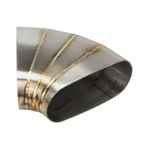 Proflow Pie Cut Welded Oval Tube Horizontal 304 Stainless Steel, 3.0 in. 60 deg - Picture 1 of 3