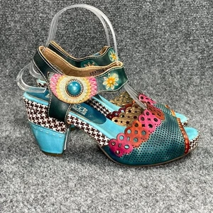 L'ARTISTE by Spring Step Jive Decora Damen-Sandalen Größe 7,5 aquablau Leder - Bild 1 von 14