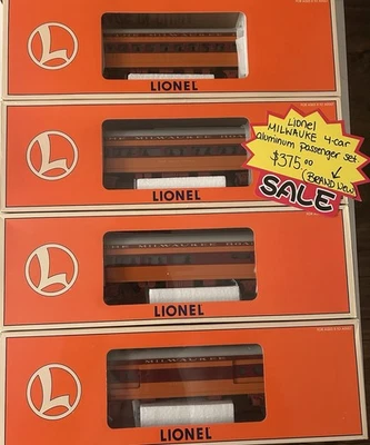 Lionel Milwaukee 4 Car Aluminum Passenger Set 6-19184 - Image 1 of 2