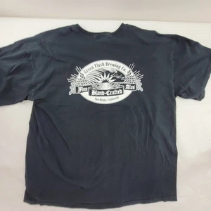vtg Green Flash BREWING Co T Shirt Men's XL Black SAN DIEGO CA Beer Beach Sunset - Picture 1 of 9