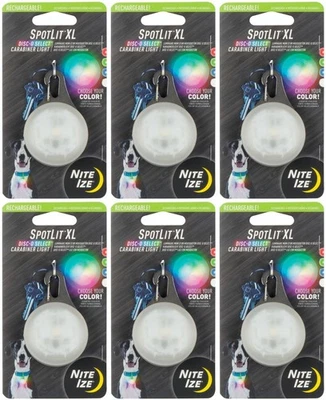 Nite Ize SpotLit XL Rechargeable Carabiner Light - Disc-O Select (6-Pack) - Image 1 of 4