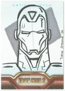 Iron Man 2 2010 UD Marvel Artist Sketch Card 1/1 Dave Strong - Picture 1 of 4