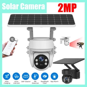 Solar 4G Wifi PTZ Smart Camera PTZ Auto Tracking Full Color Night Vision IP65 - Picture 1 of 24