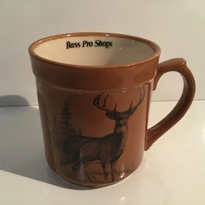 Tazza/tazza da caffè Bass Pro Shops marrone 16 oz fauna selvatica coda bianca cervo cervo 2 lati - Foto 1 di 7