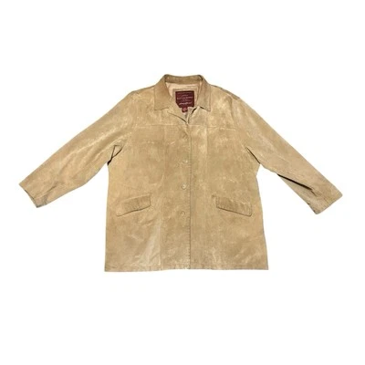 Chaqueta Eddie Bauer Auténtica Seattle Gamuza Cuero Lavable Tostada Para Mujer Talla XXL Foto 1 de 4