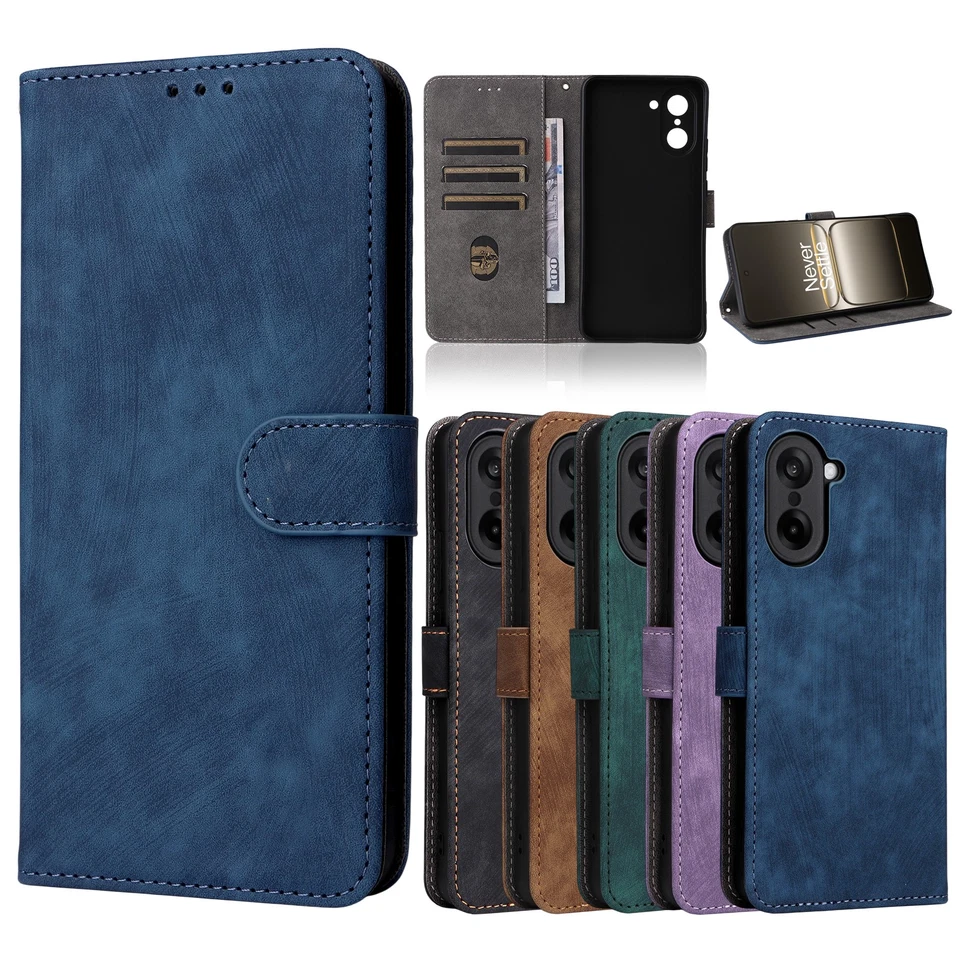For Oneplus Nord CE5 ,  Retro RFID Leather Wallet Card Phone Case Cover - Image 1 of 4