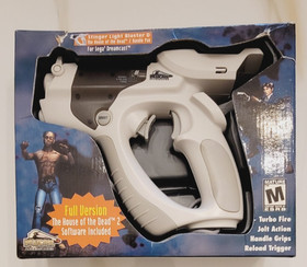 DREAMCAST PELICAN STINGER LIGHT GUN BLASTER IN HOUSE OF DEAD 2 BOX