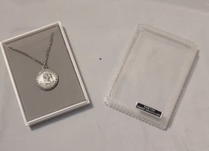 Vintage Saint Christopher Anhänger Zinn - handgraviert - Bild 1 von 3