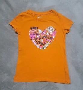 Halloween Girls Size Medium 7/8  Candy Heart T-Shirt Glitter - Cat & Jack - Picture 1 of 4