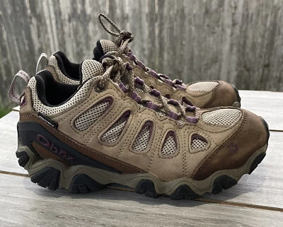 Oboz Sawtooth II Hiking Sneakers Women Size 7 M Brown Leather Trail Low Shoes WP - Image 1 of 4