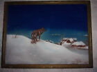 Original Not A Print Hand Done In Pastel Vintage Dated 1926 Rare Piece,Lone Wolf