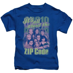 Beverly Hills 90210 Boys T-Shirt Zip Code Royal Tee - Picture 1 of 1