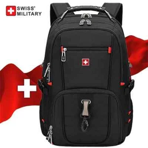 Laptop Backpack Waterproof USB Charge Port Swiss-style Multifunctional Rucksack - Picture 1 of 10