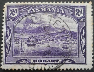 Tasmania 1901 Two Pence with DENTENTION RIVER postmark - Picture 1 of 1