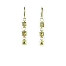 Sarah McGuire Studio Earrings, 18k Gold,  Six 1.5mm diamonds, 