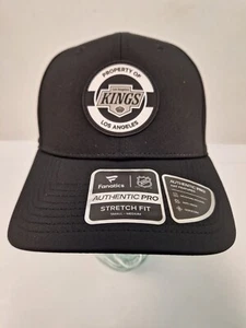 LA Kings Hockey Fanatics Authentic Pro Stretch Fit Cap/Hat NEW Black Adult S/M - Picture 1 of 4