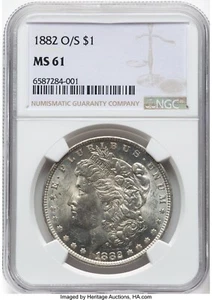 1882 O/S Morgan Silber Dollar 1 $ NGC MS61 - Bild 1 von 2