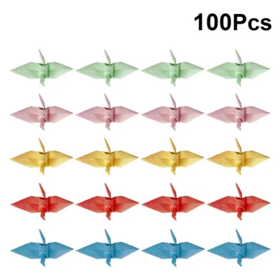 paper cranes garland folding colored paper crane Strings Rainbow Crane Origami