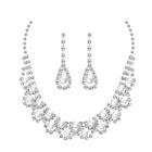 Womens Crystal Necklace Bridal Earrings Necklaces Bride Set