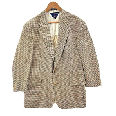 Blazer Tommy Hilfiger Para Hombres 44R Multicolor Pata de Gallo Pura Lana Abrigo De Colección EE. UU. Foto 1 de 4