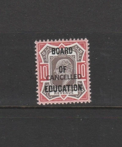 UNISSUED 10d Board of Education: Overprinted CANCELLED: Aldred FACSIMILE Cover