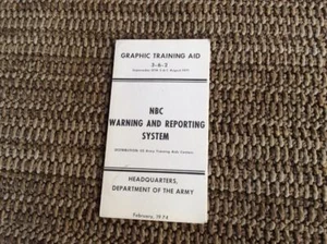 Vintage Kalter Krieg Militär Überschuss Armee NBC Warn- und Meldesystem Leitfaden - Bild 1 von 1