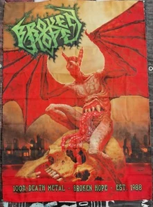 BROKEN HOPE - 100% Death Metal Flag Pyrexia Mortician Devourment Disgorge Vile - Picture 1 of 1