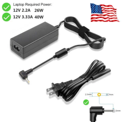 Зарядное устройство переменного тока для ноутбука Samsung хром 40 Вт 12 В 3,33 А 2,2 А - Изображение 1 из 4