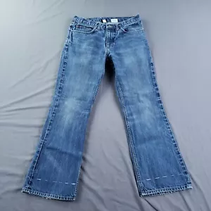 Banana Republic Jeans Mens 31x30 Blue 078 Boot Cut Denim Dark Wash Faded - Picture 1 of 14