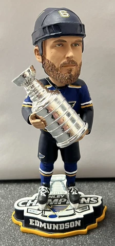 Joel Edmundson St Louis Blues 2019 Stanley Cup Champions Bobblehead FOCO w/ Box Cover