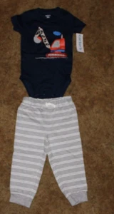 Boys Carter's NWT 2 pc construction bodysuit and pants set size 18 months - Picture 1 of 1